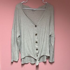 Pink Rose cream Button-Up Blouse